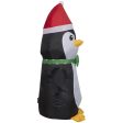 Gemmy Christmas Inflatable Penguin with Santa Hat 42 in. Inflatable Supply