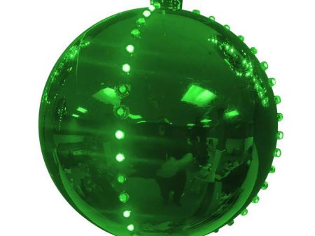 Celebrations Platinum LED Green Lighted Ornament 6 in. Hanging Decor Hot on Sale